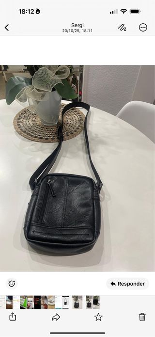 Bandolera Piel Hombre El Potro Negra