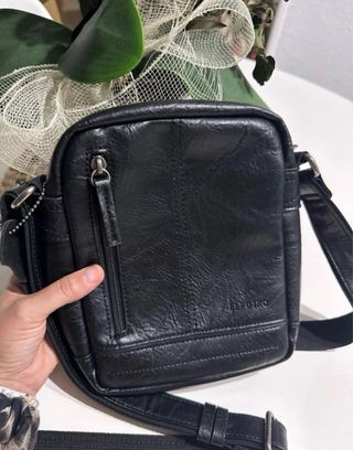 Bandolera Piel Hombre El Potro Negra