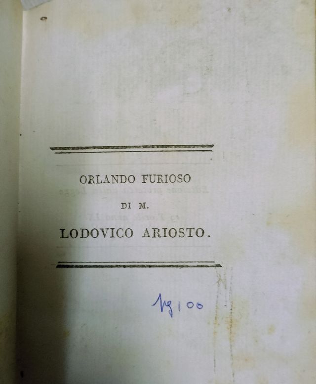 Orlando Furioso – Lodovico Ariosto – 4 tomi - 1810