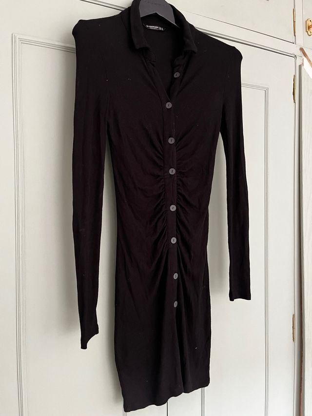 Vestido negro manga larga