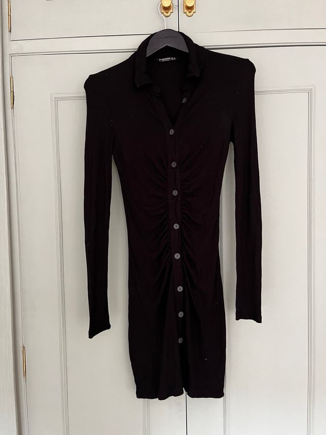 Vestido negro manga larga