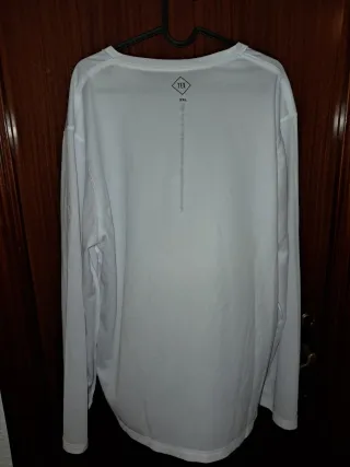 Camiseta Blanca Manga Larga Talla XXL