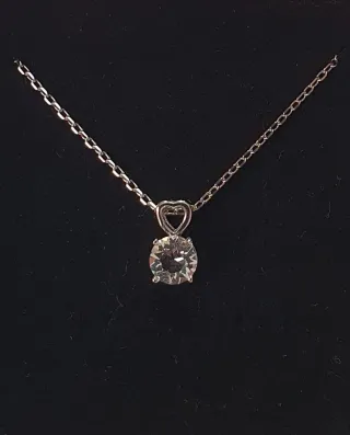 Collar Plata y Swarovski Corazón