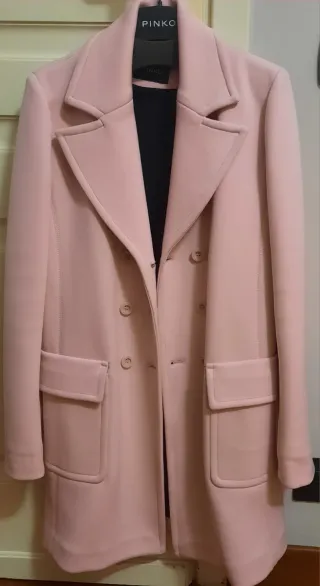 Cappotto Pinko Neoprene Rosa Doppiopetto