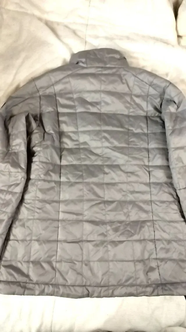 Giacca piumino vera piuma d'oca grigia