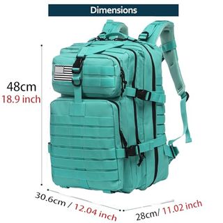 Mochila Táctica 50L Esmeralda con 2 Parches