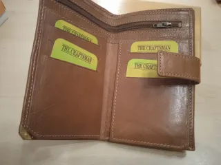 Billetera de piel The Craftsman marrón