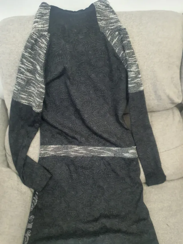 Vestido Koroshi Negro/Gris Talla S