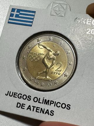 Moneda 2€ Grecia 2004 Juegos Olímpicos Atenas. UNC