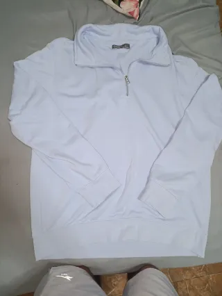 Chaqueta Crombie cuello alto azul Talla M