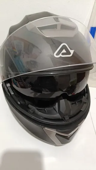 Casco Moto Acerbis Serel Talla M Negro