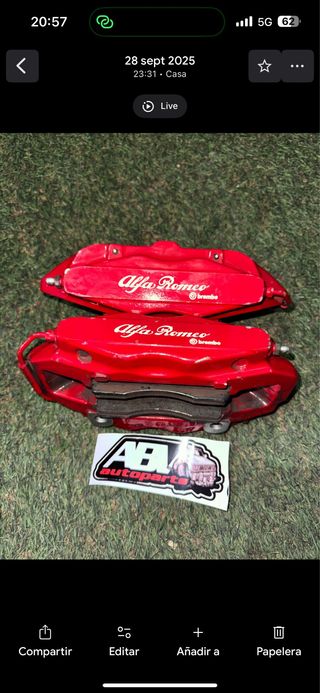 Pinzas Brembo 4 pistones rojas