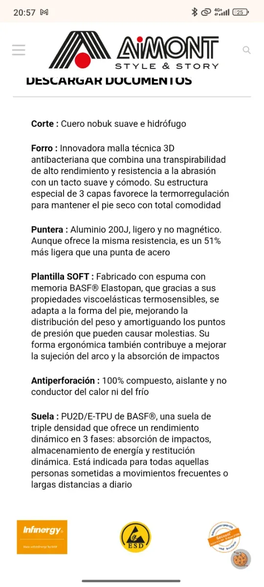 Botas seguridad Aimont S3
¡¡ 142€ en tienda !!