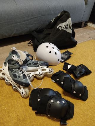 Patines Oxelo T.36-38 + Casco + Protecciones