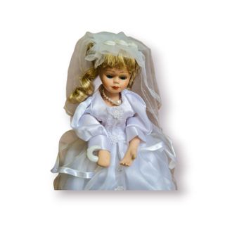 Candeeiro Boneca Noiva Porcelana Coleção Poupée
