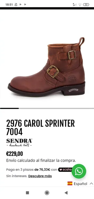 Botas Sendra Carol 2976 Marrones