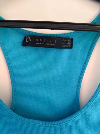 Camiseta azul tirantes Basics 