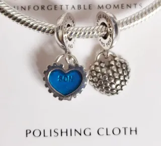 Charm Colgante Doble Corazón Mamá Hijo