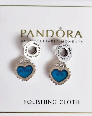 Charm Colgante Doble Corazón Mamá Hijo