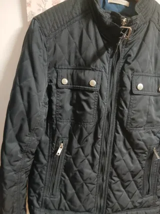 Cazadora Zara Acolchada Azul Marino Talla L