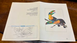 Lote 4 menús aerolinea VARIG Aves Brasileñas 70/80
