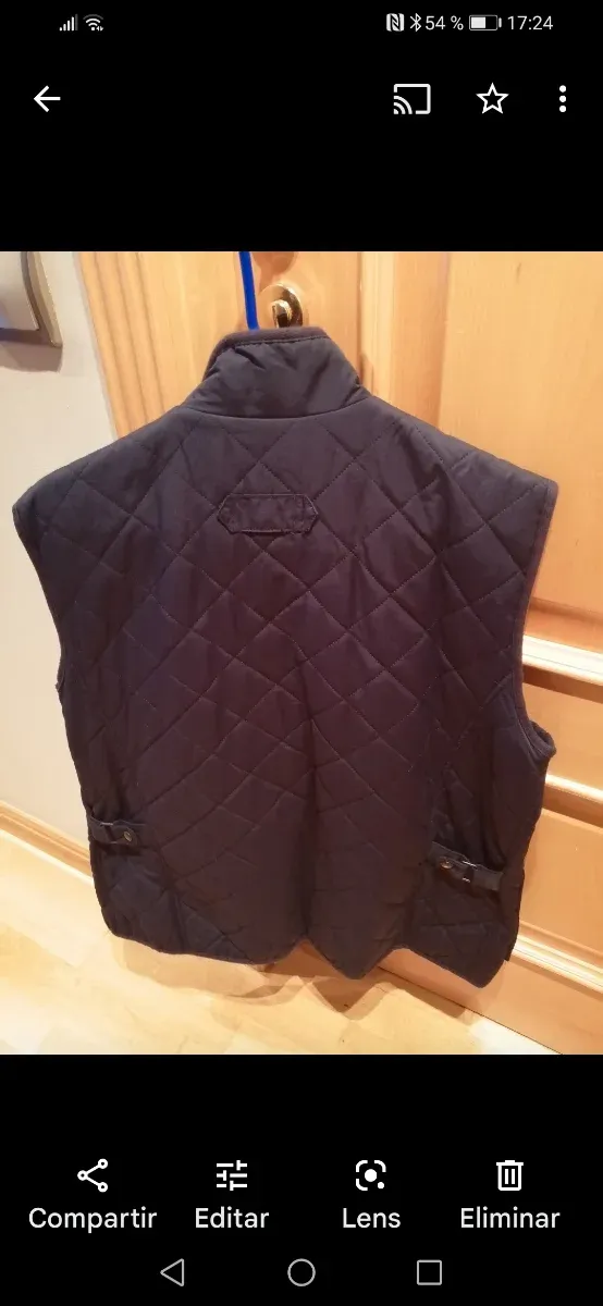 Chaleco acolchado caballero negro