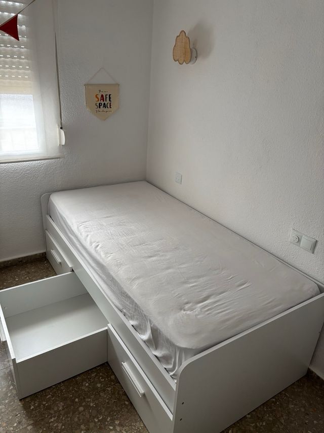 Cama nido 90cm con espacio de almacenamiento,