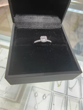 Anillo Compromiso Oro Blanco 18K