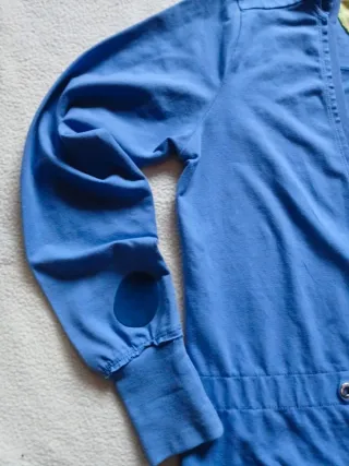 Felpa Champion con cappuccio blu/gialla taglia S