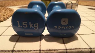 2 Mancuernas DOMYOS 1.5 kg Azules