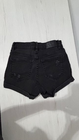 Vaqueros cortos negros Bershka Talla XS