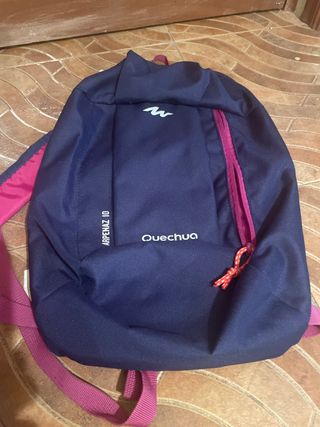 Mochila Quechua Azul y Rosa