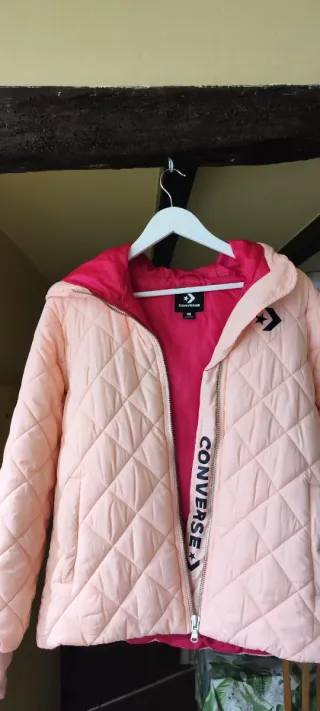 Chaqueta Converse acolchada rosa talla M
