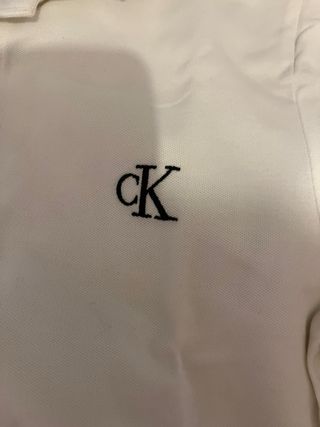 Polo Calvin Klein Blanco Hombre