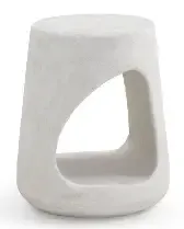 Mesa auxiliar poliresina blanca