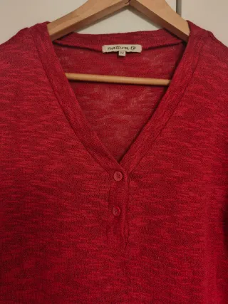 Jersey rojo Natura manga larga