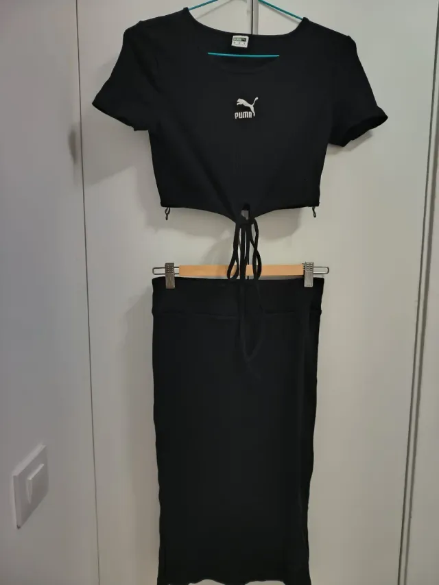 Conjunto Top y Falda Puma Negro
