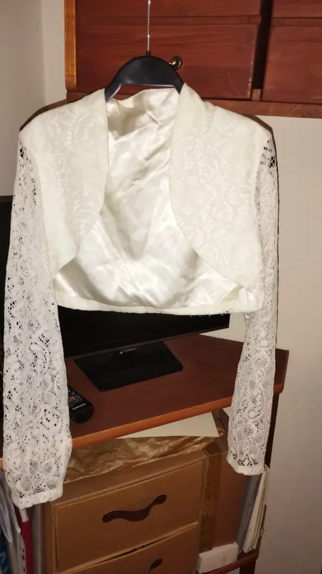 Bolero bianco pizzo