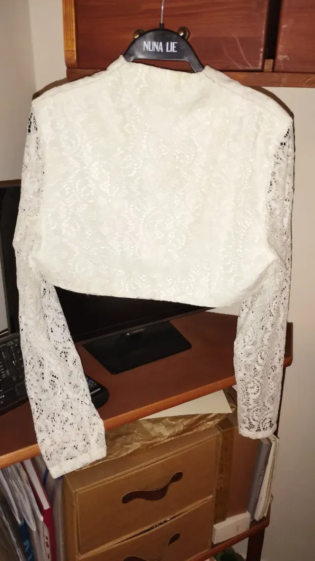 Bolero bianco pizzo