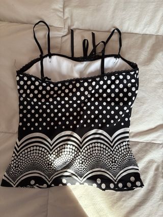 Top Corsé Estampado Puntos Talla S