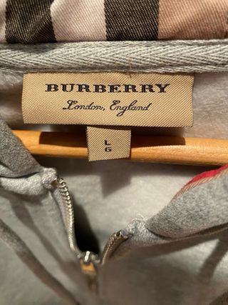 Sudadera Burberry Gris con Capucha