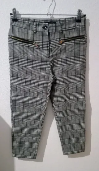 Pantalón cuadros mujer Cortefiel