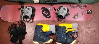Tabla Snowboard, Botas, Guantes y Funda