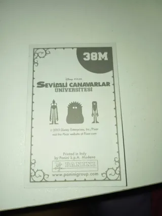 Carta Monstruos University número 38m