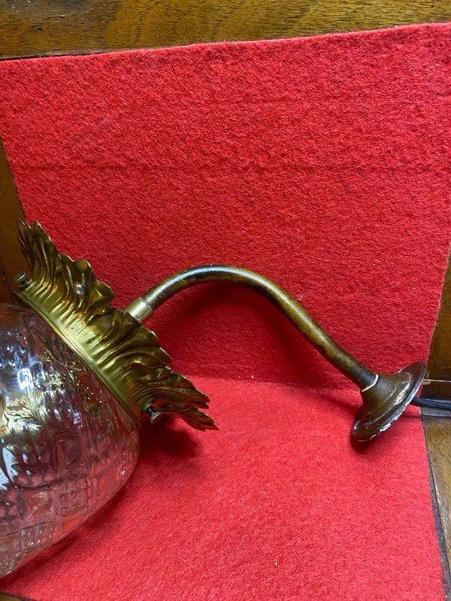 Farol antiguo latón y cristal