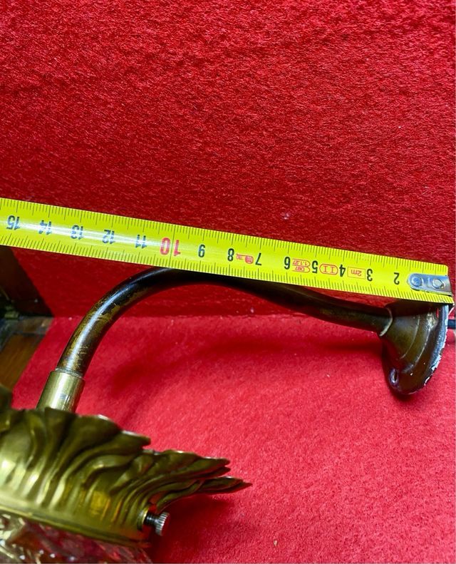 Farol antiguo latón y cristal