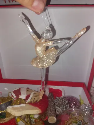 Adorno Bailarina Cristal Navidad