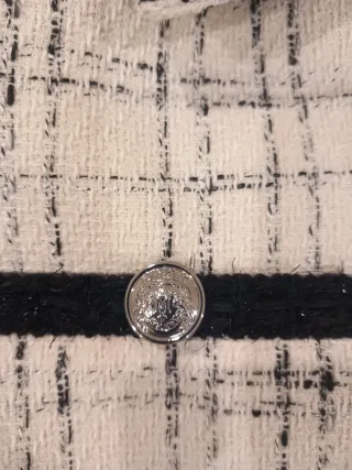 Blazer Morgan cuadros blanco y negro talla 40