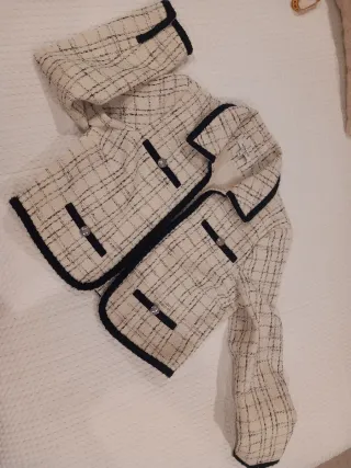 Blazer Morgan cuadros blanco y negro talla 40