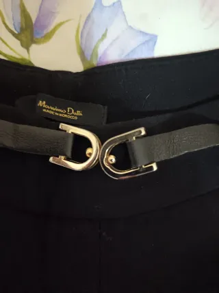 Pantalones Massimo Dutti negros tiro alto M